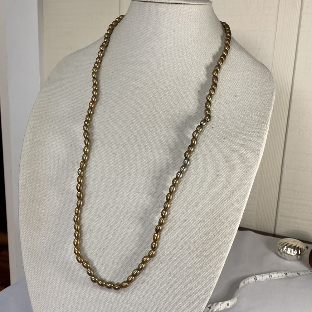 Heavy long bead necklace